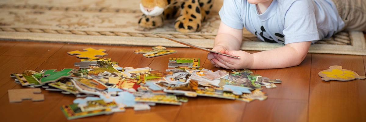 puzzle on floor