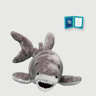 great white shark Giant plush adoption kit