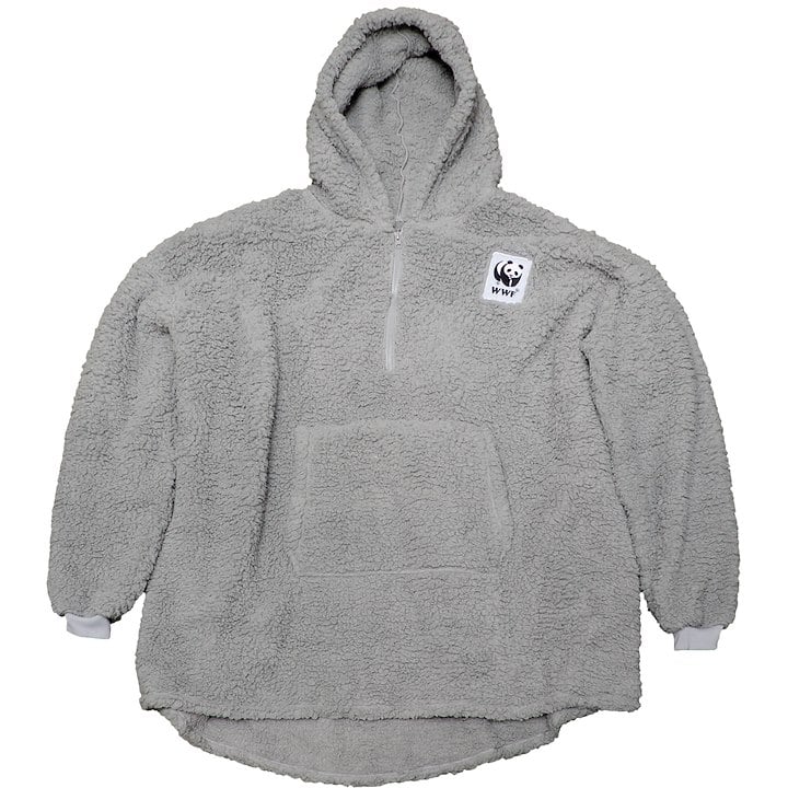 Panda Oversized Gray Snuggle Hoodie
