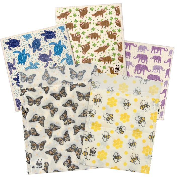 Set of Reusable Paper Towels and Wax Storage Bags